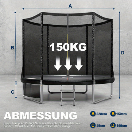 UNICORN Outdoor Trampoline Available in Diameters of 183/228/305/366/427 CM