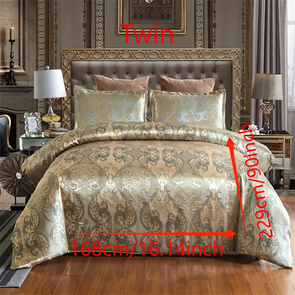 UNICORN Luxury European Jacquard Satin High-Quality Duvet Cover Three-Piece Set