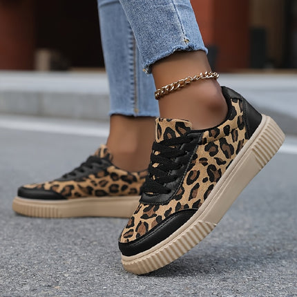 UNICORN Women' Leopard Print Sneakers - Lightweight Breathable Mesh Low-Top