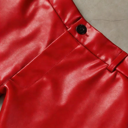UNICORN Glossy PU Leather Pants, New Solid Color Slim-Fit Long Trousers s m l xl xxl