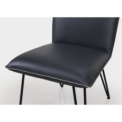 UNICORN Side chair black leather 64x48x91 cm