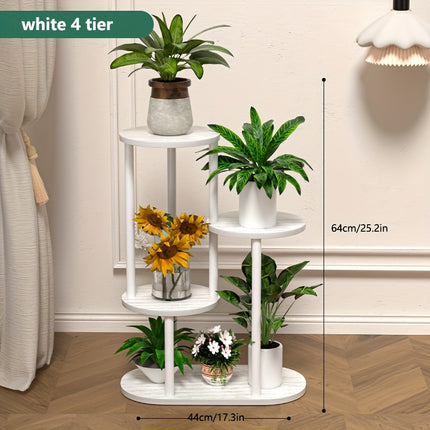 UNICORN 1pc Modern Wood Plant Stand White and Black