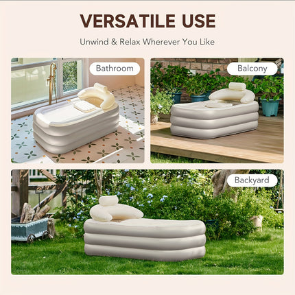UNICORN Inflatable Hot Tub, Suitable for Home Bathroom and Gym Ice Baths Brown