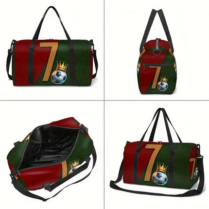 UNICORN Large Capacity Soccer Print Travel Bag - Durable, Creative Sports Duffel