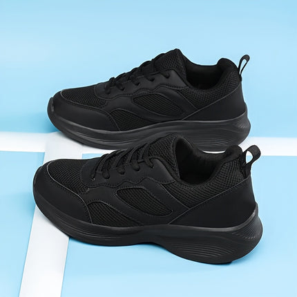 UNICORN Men's Breathable Mesh Sneakers - Non-Slip, Durable Black Casual Shoes