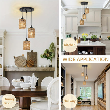 UNICORN Braided paper rope chandelier kitchen island lamp