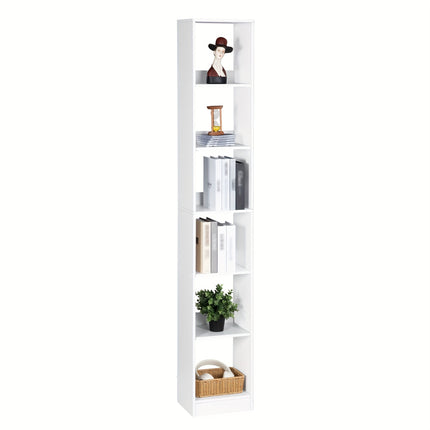 UNICORN Bookcase, Cube Shelf, CD Shelf, Modern Open Wooden Shelf White/Black