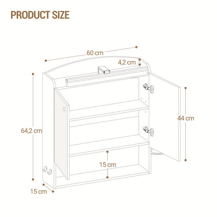 UNICORN Mirror Cabinet for The Bathroom Hairdryer Holder