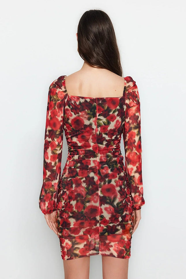 UNICORN Women's dress red floral xs s m l xl