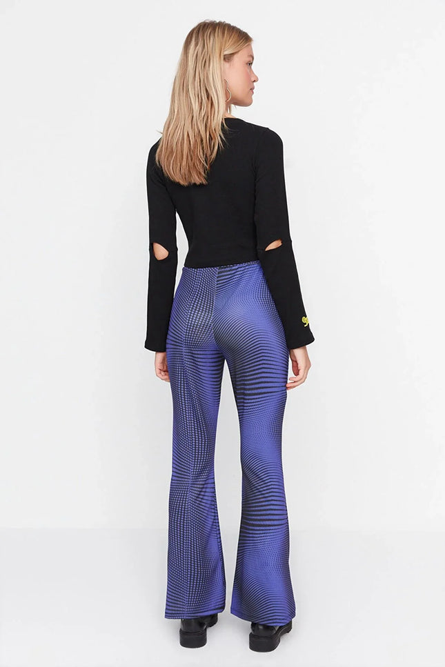 UNICORN Women's trousers purple black xs s m l xl
