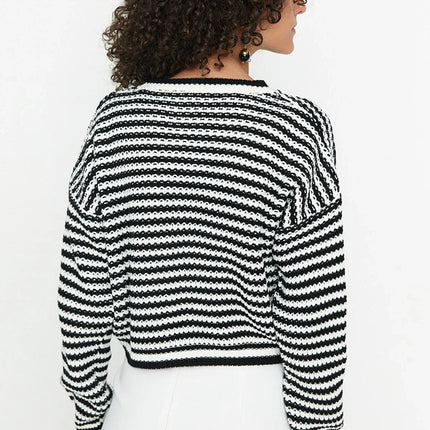 UNICORN Women's sweater striped purple orange black s m l