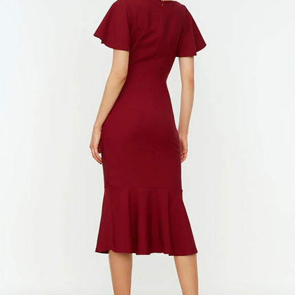 Dames jurk zwart rood wit xs s m l xl