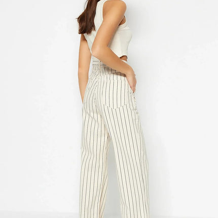 UNICORN Women's striped jeans beige xxs xs s m l xl