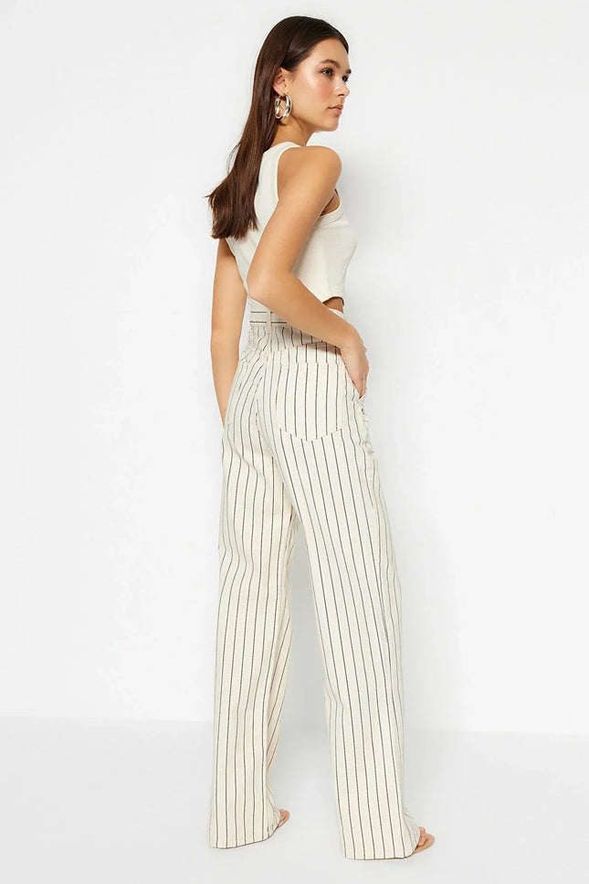 UNICORN Women's striped jeans beige xxs xs s m l xl