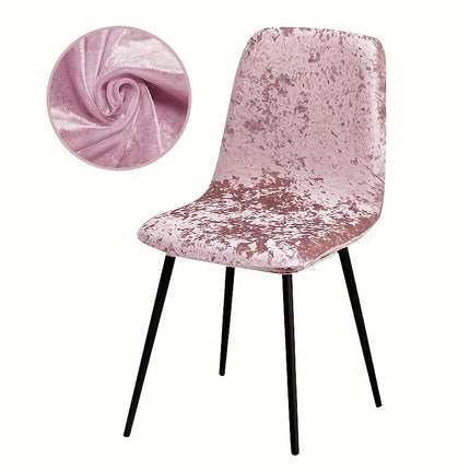 UNICORN Set of 6 Velvet Chair Covers with Elastic for Short Back Chairs different colors