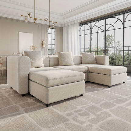 UNICORN Modern Modular Sectional Sofa Living Room Furniture Beige