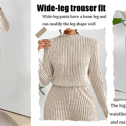UNICORN Womens Elegant Long Sleeve Wide Leg Body Suit with Clavicle Collar s m l xl