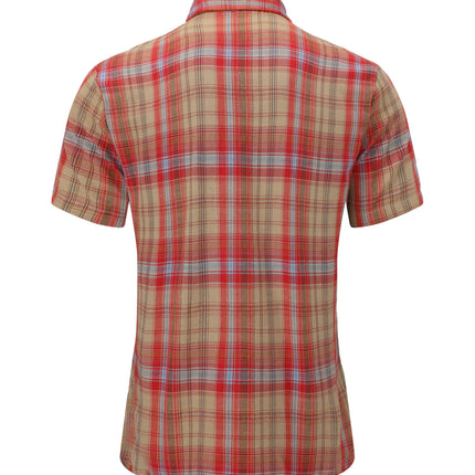 UNICORN Men'S Classic Plaid Short Sleeve Shirt Single Pocket Design s m l xl xxl