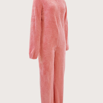 UNICORN Zip Up Teddy Jumpsuit Casual Long Sleeve Womens Clothing s m l xl xxl