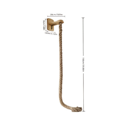 UNICORN Solid Wood Sisal Wall Mounted Cat Climbing Rope