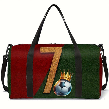UNICORN Large Capacity Soccer Print Travel Bag - Durable, Creative Sports Duffel
