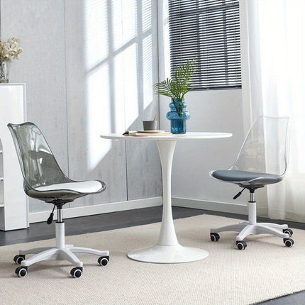 UNICORN Backrest Chair 360-Degree Rotating Office Chair Transparant Gray yellow Pink