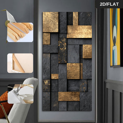 UNICORN Framed Canvas Art Piece Featuring a Black And Golden 19.68 by 39.37 Inches
