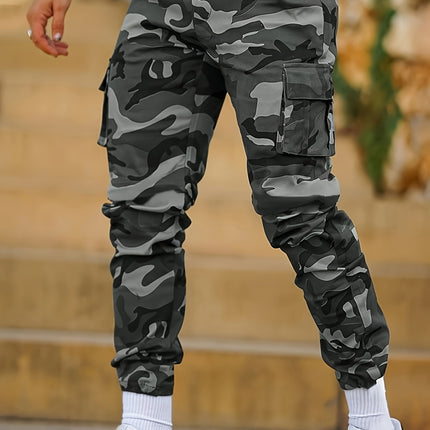 UNICORN Men Multi-Pocket Camouflage Jogger Pants Blue Green s m l xl xxl