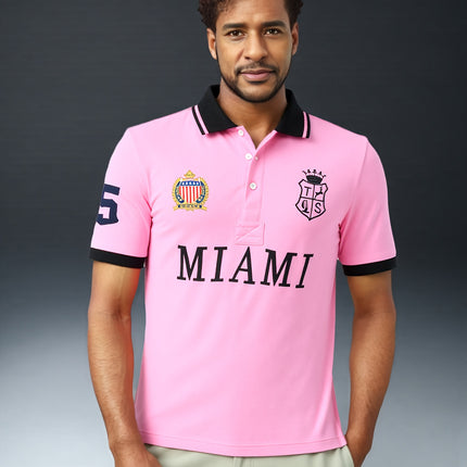 UNICORN Short-Sleeve Polo Shirt for Men, Pink Pure, Slim Fit xs s m l xl xxl xxxl