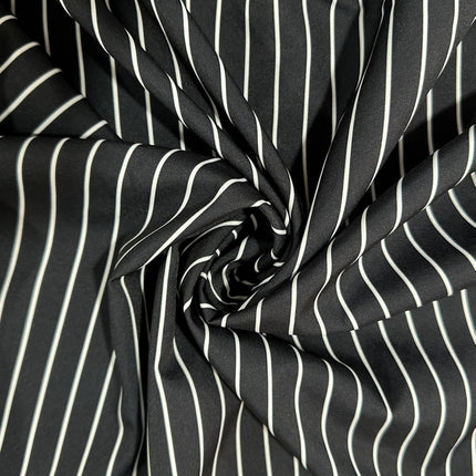UNICORN Men's Long Sleeve Notch Lapel Button Shirt with Fine White Stripes s m l xl xxl