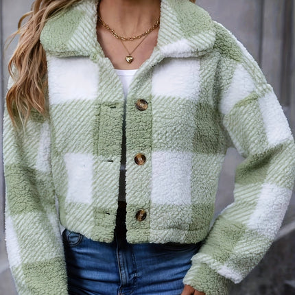 UNICORN Teddy Coat, Casual Button Front Long Sleeve Winter Warm Outerwear xs s m l xl xxl