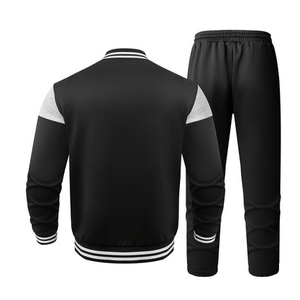 UNICORN Collar Sport Casual Knitted Contrast Stripe Sweatshirt + Pants s m l xl xxl