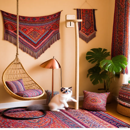 UNICORN Solid Wood Sisal Wall Mounted Cat Climbing Rope
