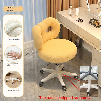 UNICORN Elegant Makeup Chair with Adjustable Height white pink yellow light gray blue