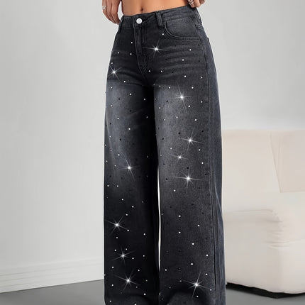 UNICORN Black Skinny Jeans Adorned with Sparkling Rhinestones xs s m l xl xxl