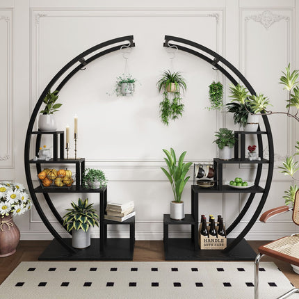 UNICORN 2 Pack 5 Tier Metal Plant Stand Black