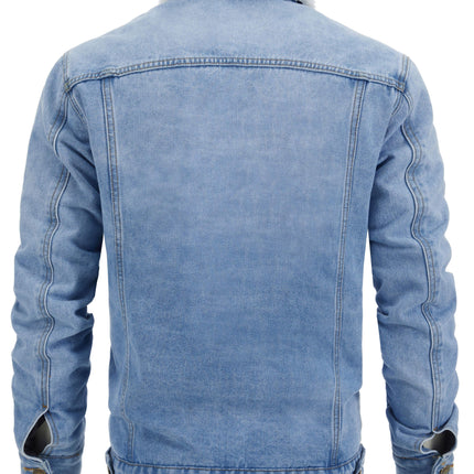 UNICORN Men'S Thickened Fleece-Lined Winter Warm Denim Jacket s m l xl xxl