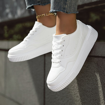 UNICORN Women's White Low-Top Sneakers - Breathable Non-Slip Casual Running Shoes