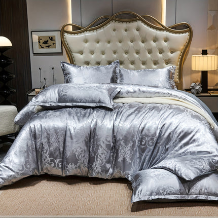 UNICORN Luxury European Jacquard Satin High-Quality Duvet Cover Three-Piece Set