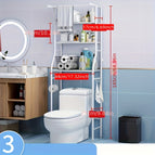 3-layer white toilet rack