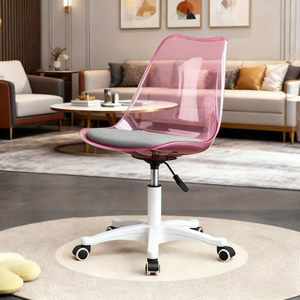 UNICORN Backrest Chair 360-Degree Rotating Office Chair Transparant Gray yellow Pink
