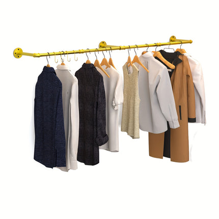 UNICORN Wall Mounted Clothes Rack Golden Black 180cm Pipe Clothes Rack