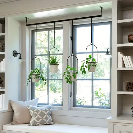 UNICORN Indoor And Outdoor Adjustable Hanging Flower Pots with 4 Pots