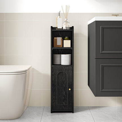 UNICORN Bathroom Cabinet, Toilet Cabinet with Doors Black