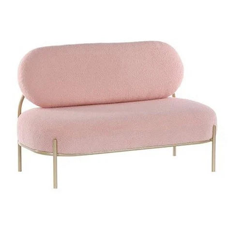 UNICORN Two-seater sofa polyester pink length 120cm width 61cm height 79cm