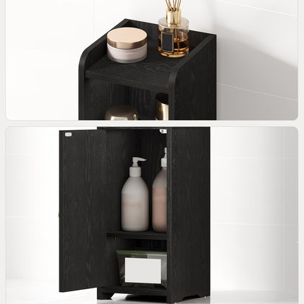 UNICORN Bathroom Cabinet, Toilet Cabinet with Doors Black