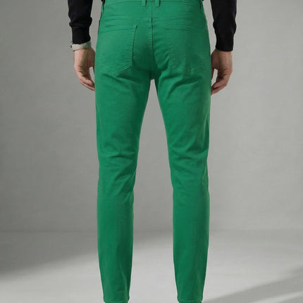 UNICORN Men'S Stretch Green Faux Denim Slim-Fit High-Quality 28 30 32 34 36 38