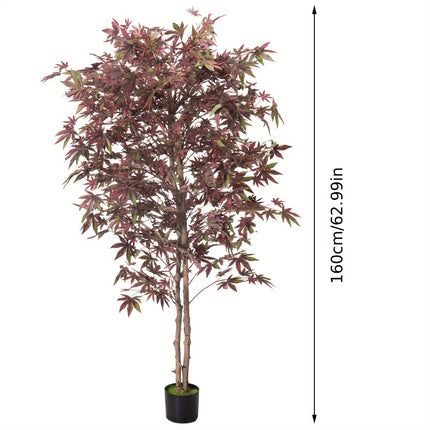 UNICORN 120Cm/160Cm Artificial Japanese Maple Tree in Deep Purple
