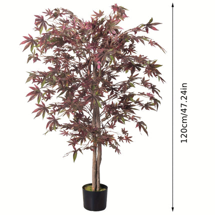 UNICORN 120Cm/160Cm Artificial Japanese Maple Tree in Deep Purple