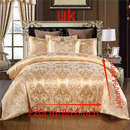 UNICORN Luxury European Jacquard Satin High-Quality Duvet Cover Three-Piece Set